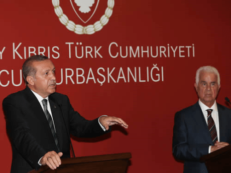Δημοσιογραφική διάσκεψη Erdoğan-Eroğlu την 1η Σεπτεμβρίου 2014 στη κατεχόμενη Λευκωσία